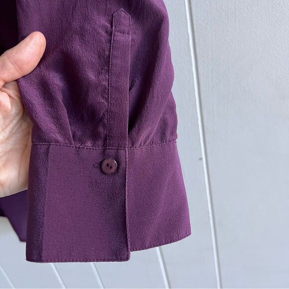 Eileen Fisher Silk Button Down Tunic Shirt - Picture 11 of 13